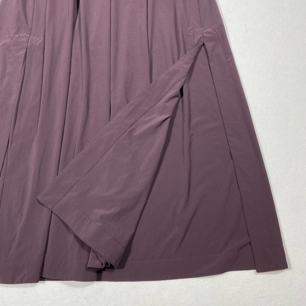 Athleta Mara Maxi Button Down Athleisure Travel Dress in wild raisin size large - Picture 7 of 16